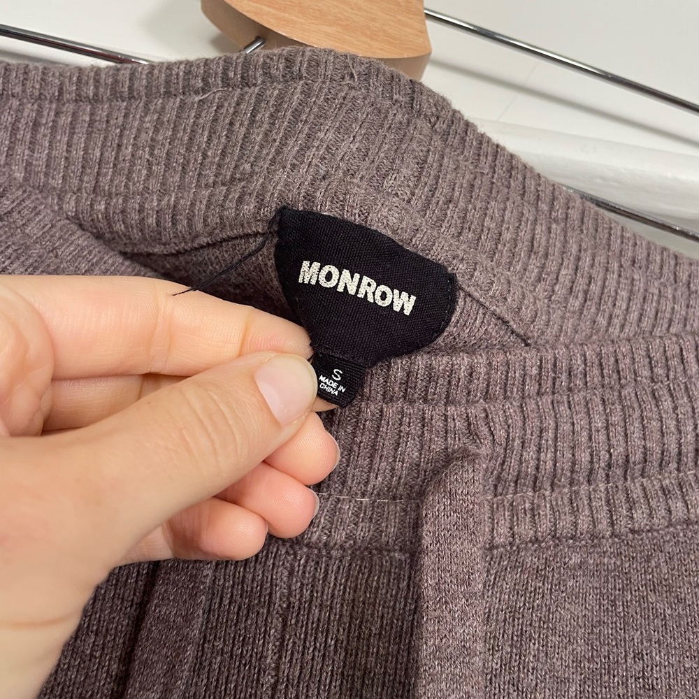 Monrow Cashmere/Cotton Knit Drawstring Pants - Picture 6 of 10